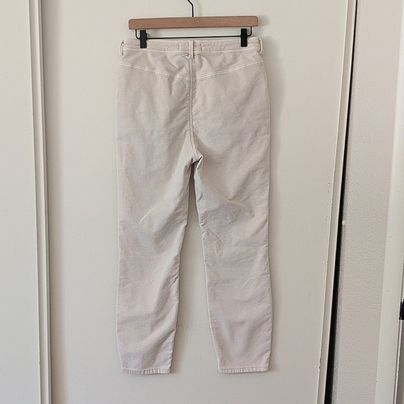 We The Free Women 8 Fine Line Straight Cropped Corduroy Pants Cream Boho Western - Picture 5 of 8